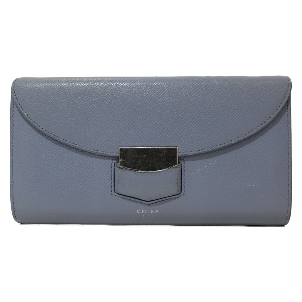 Celine Trotter Large Multi-Function Leather Blue … - image 1